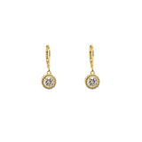 Len 2 micron gold crystal earrings