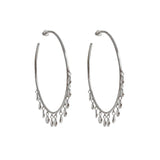 Lom silver crystal hoop earrings