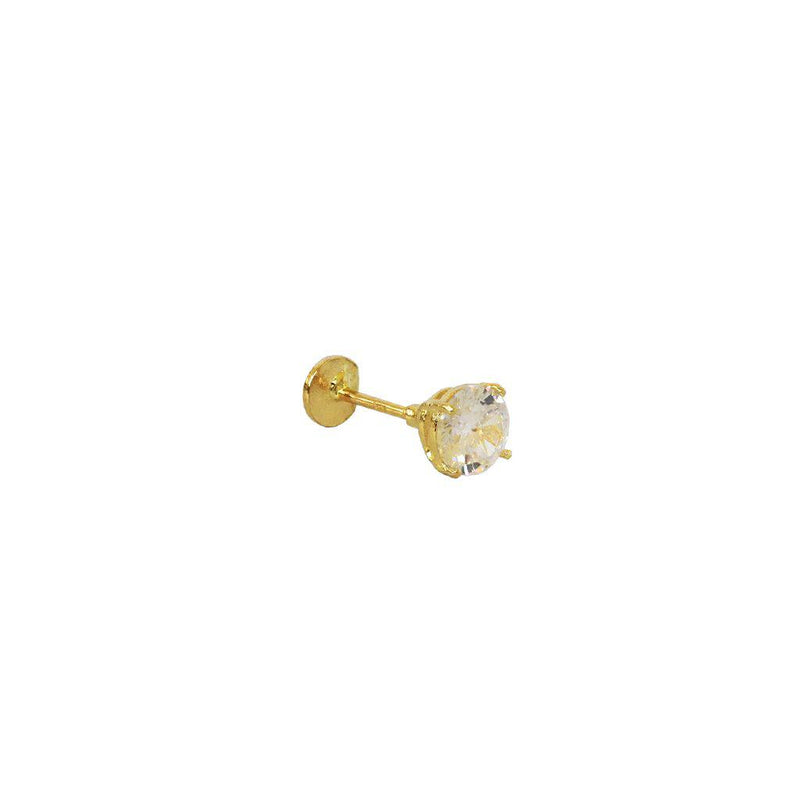 Labret - 14k gold/plain crystal