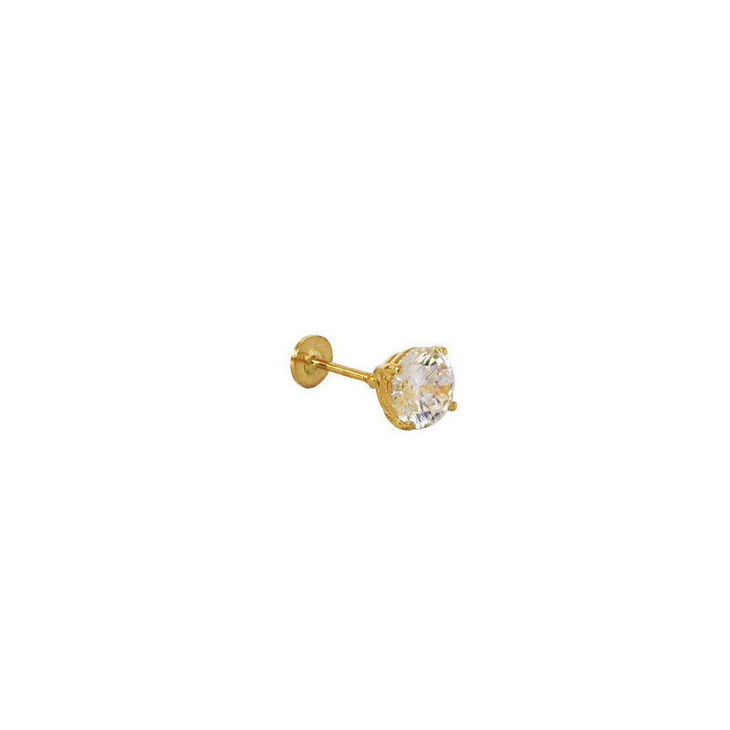 Labret - 14k gold/plain crystal