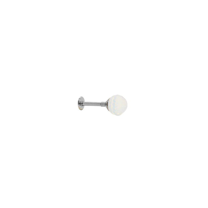 Labret - light blue translucent crystal ball