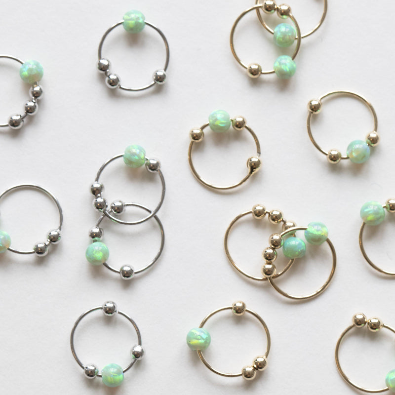 Sammy mint opalite sleeper earring