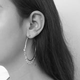 Lom silver crystal hoop earrings