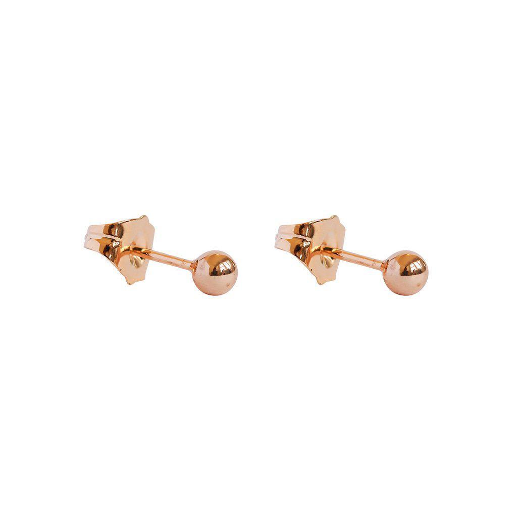 Rose gold ball studs | MEZI