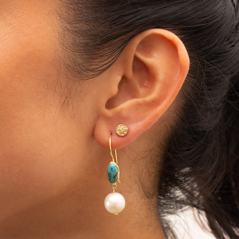 Ariel semi-precious freshwater pearl earrings