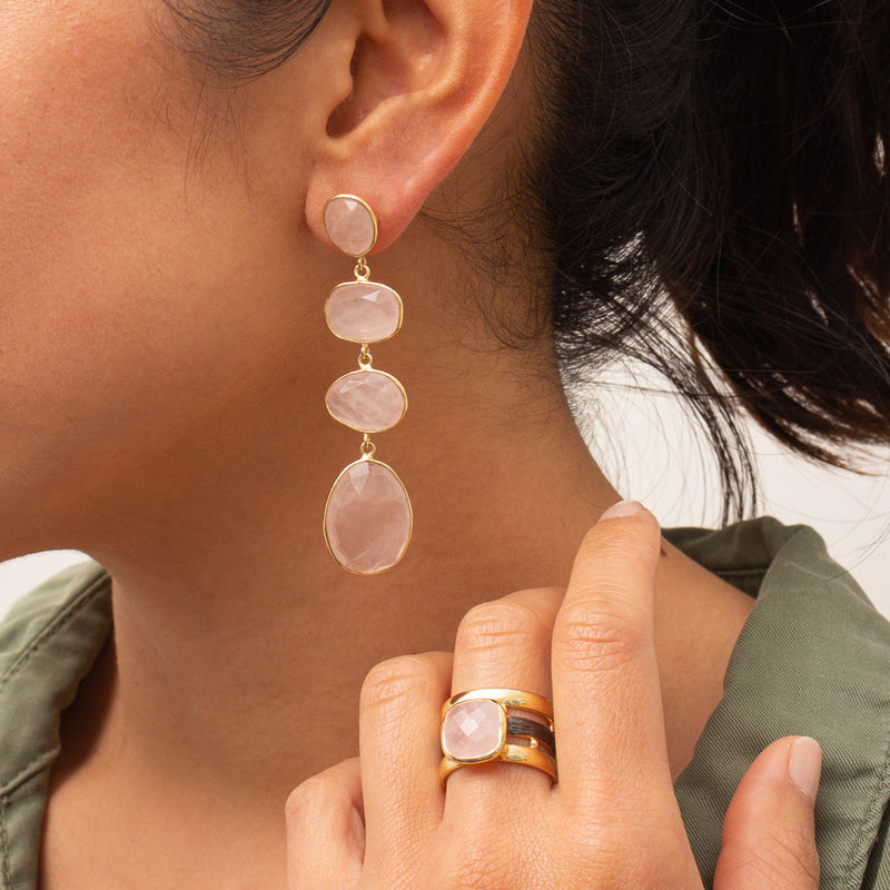 Valentina semi-precious stone earring