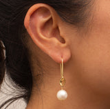 Bella semi-precious freshwater pearl earrings
