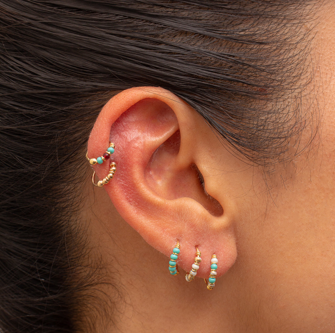 Lily gold filled large sleeper earring | MEZI