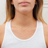 Louna diamond charm gold hinge pendant