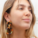 Kaisa woven antique gold earrings