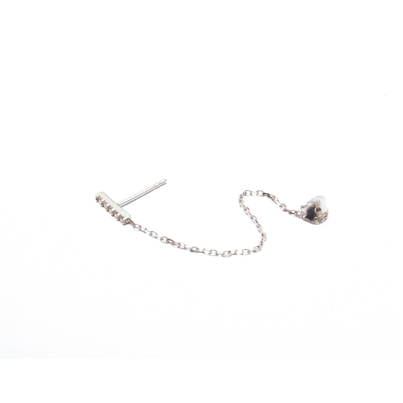 Eliv crystal bar chain earring