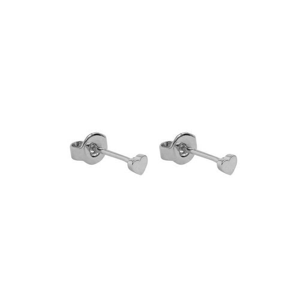 Mini heart sterling silver studs | MEZI