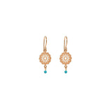 Miranda turquoise bead earrings