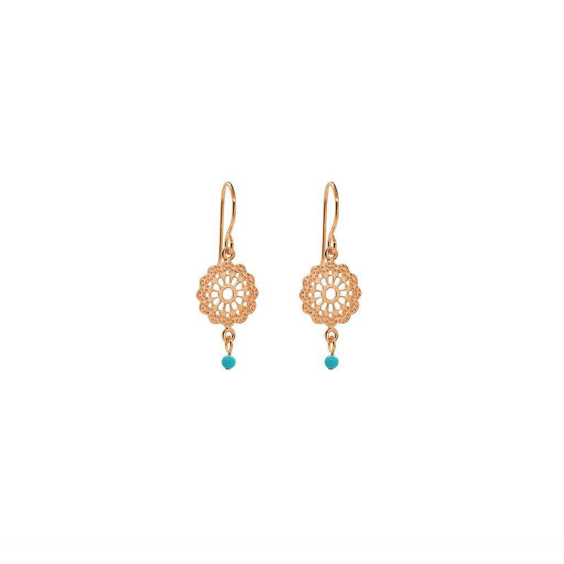 Miranda turquoise bead earrings