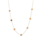 Multi star plain necklace
