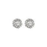 Nani silver crystal ball studs