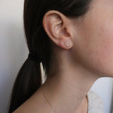 Ezri 2 micron gold plated filigree studs