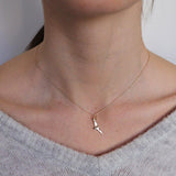 Flying bird gold filled pendant