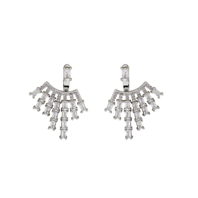 Namah crystal jacket earrings