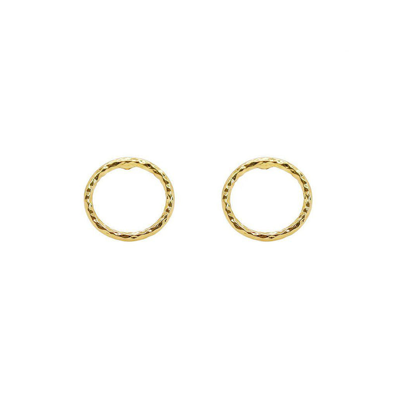 Odra hollow gold studs earrings