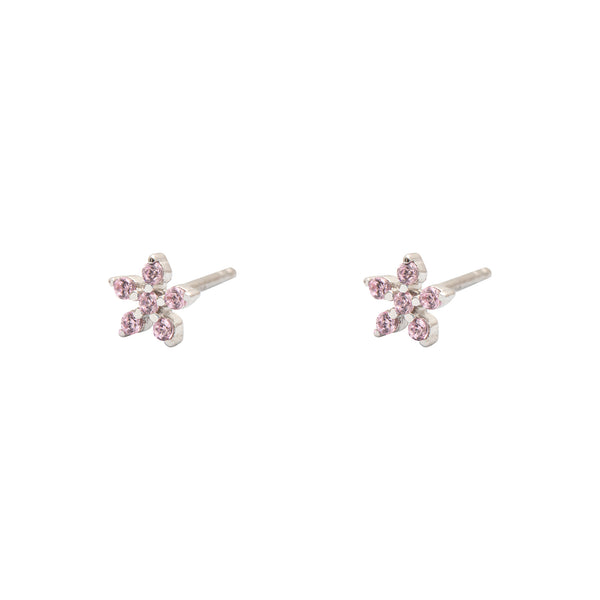Cary flower crystal studs