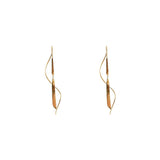 Pili 2 micron gold earrings