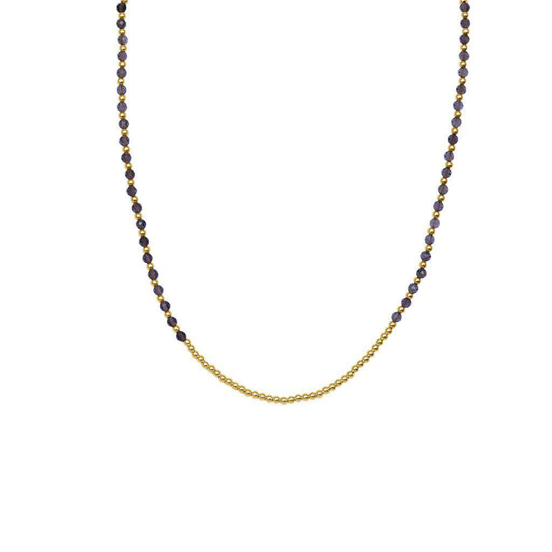 Raegan II 2 micron gold semi-precious necklace