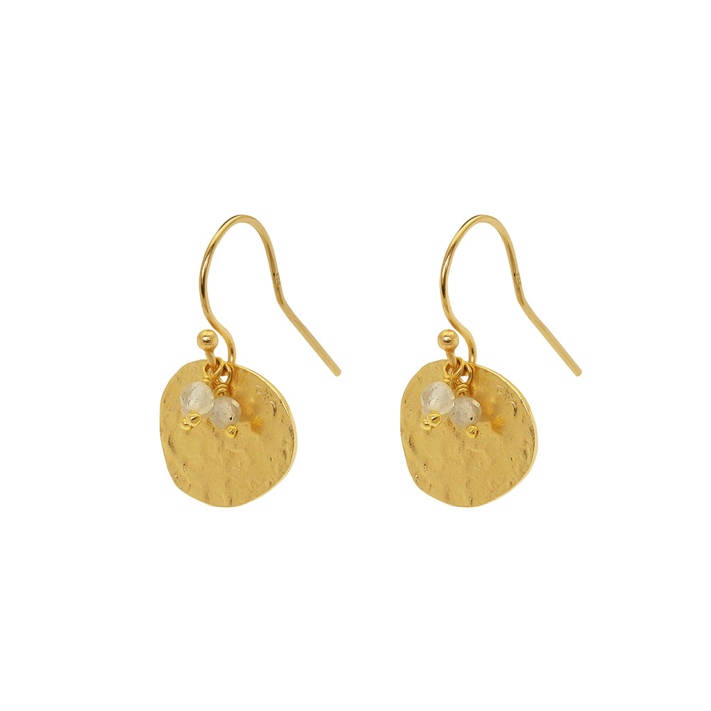 Beata gold disc earrings | MEZI