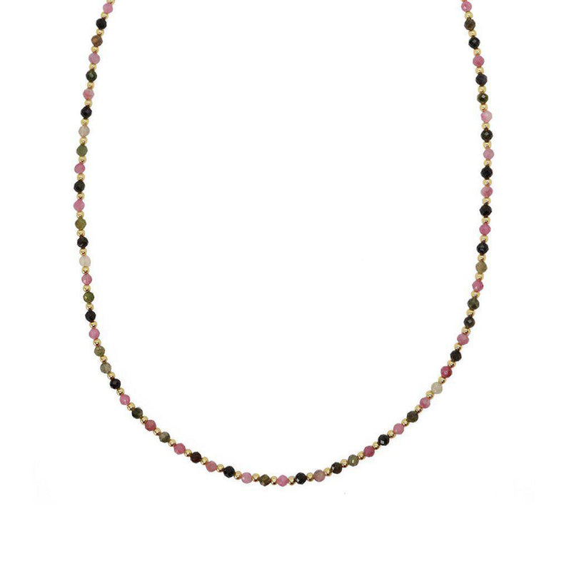 Raegan 2 micron gold semi-precious necklace