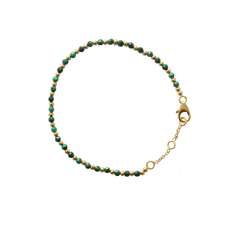 Raegan 2 micron gold semi-precious bracelet