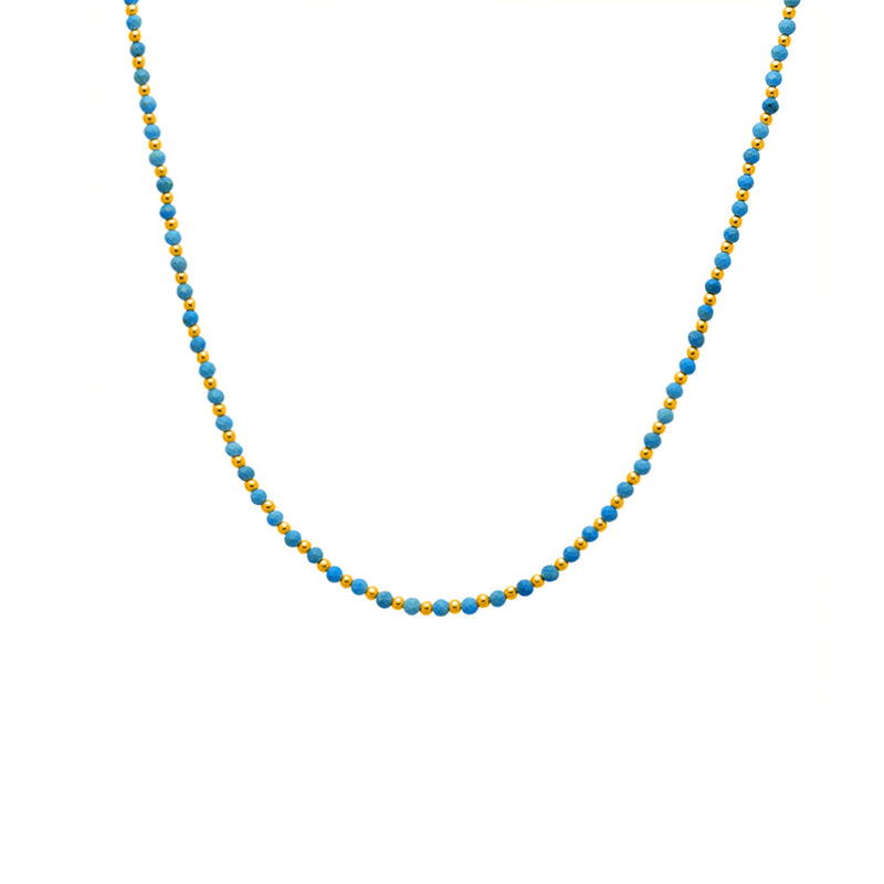 Raegan 2 micron gold semi-precious necklace