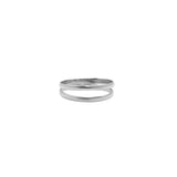 Selima double line sterling silver ring