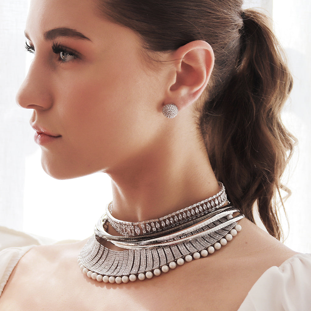 Oykno ball crystal stud | MEZI
