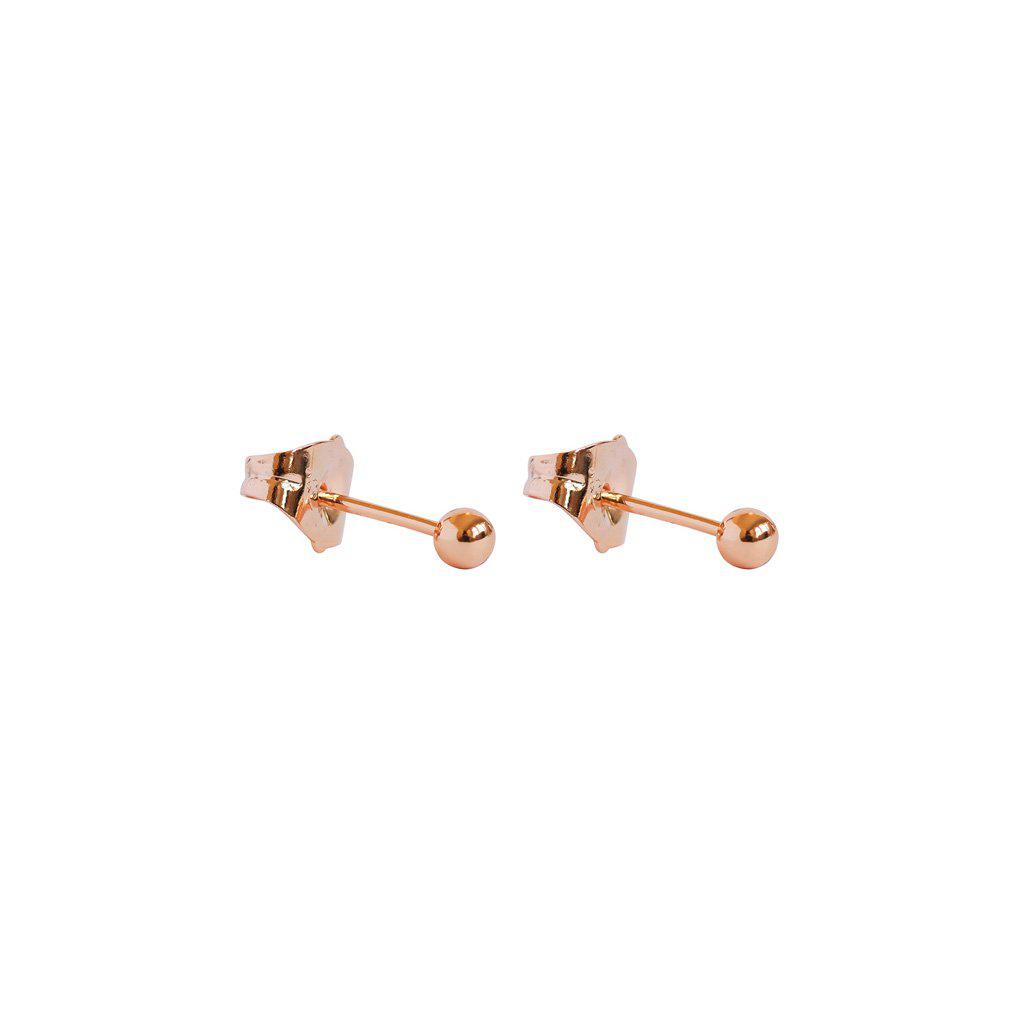 Rose gold ball studs | MEZI