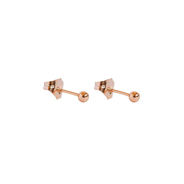 Rose gold ball studs