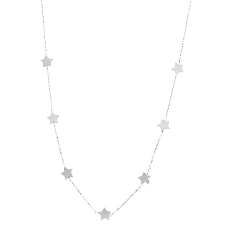 Multi star plain necklace