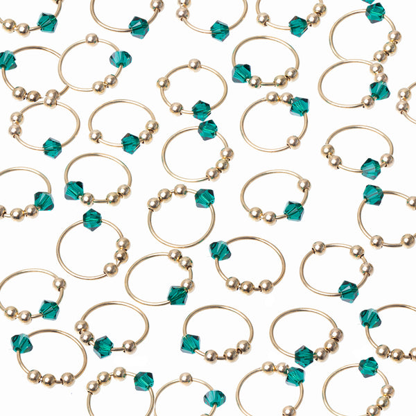 Sammy emerald crystal sleeper earring