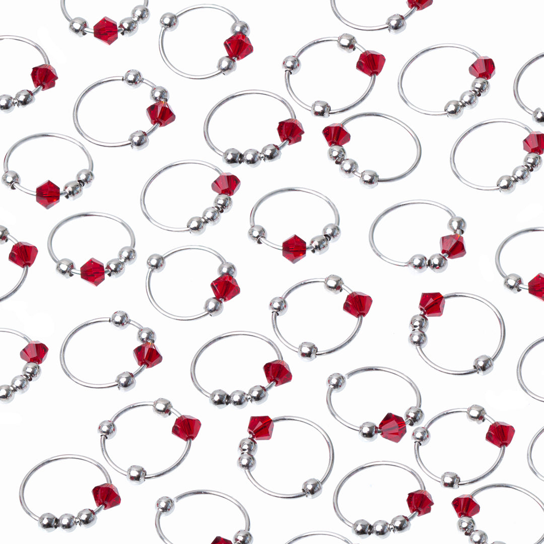 Sammy red crystal sleeper earring | MEZI