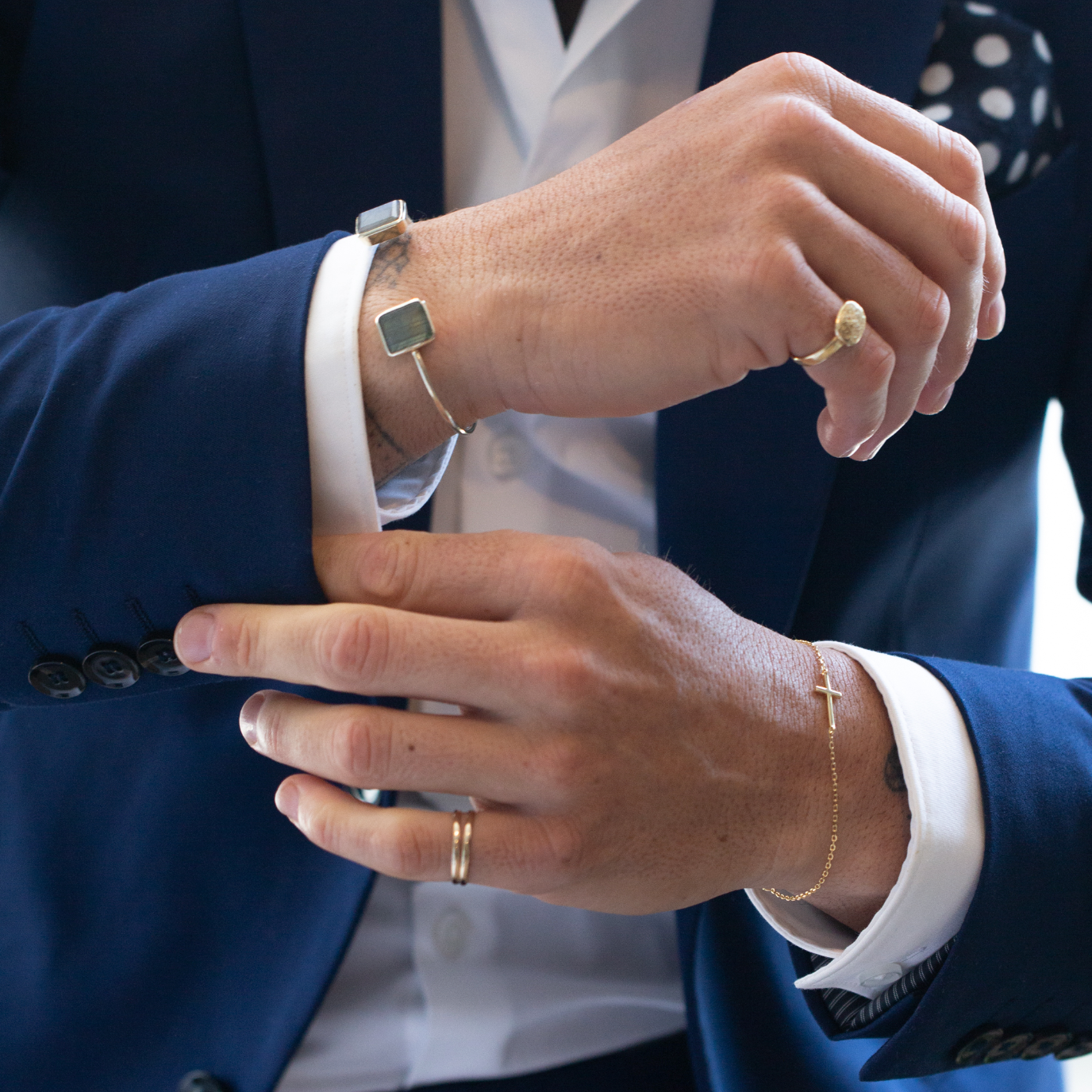 Cross plain bracelet | MEZI
