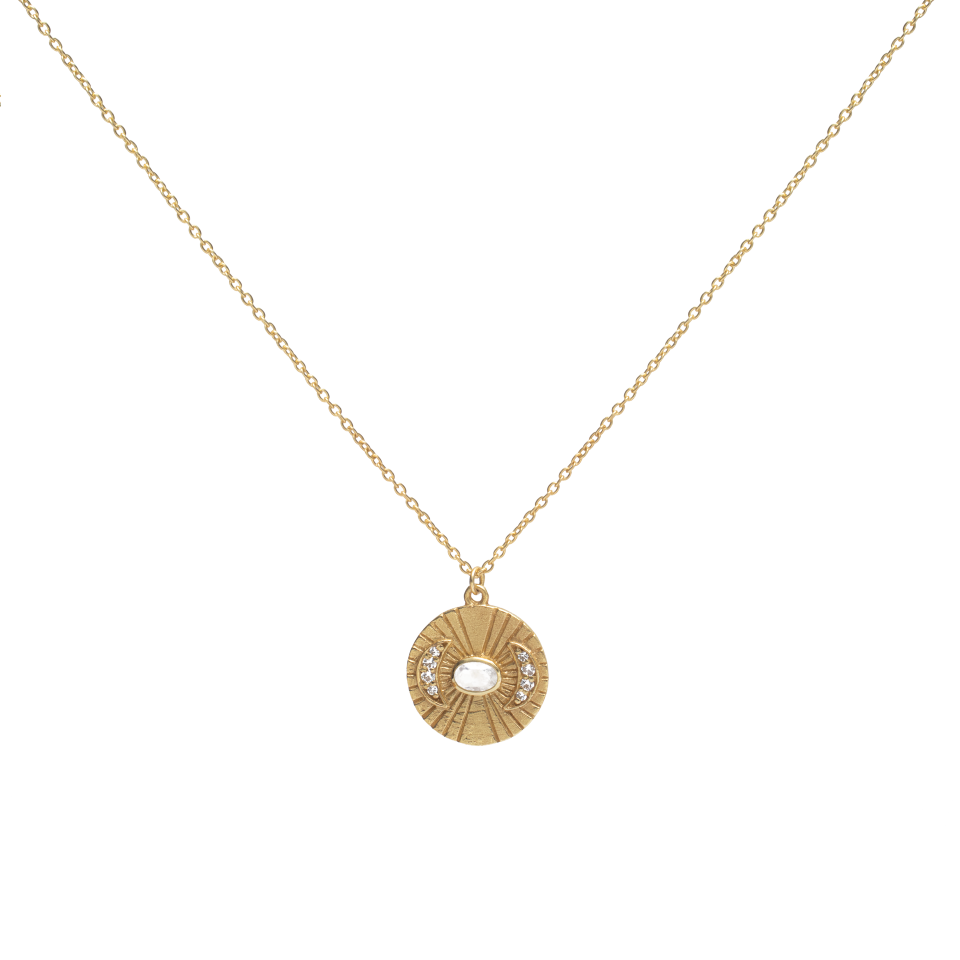 Sein evil eye moonstone pendant | MEZI