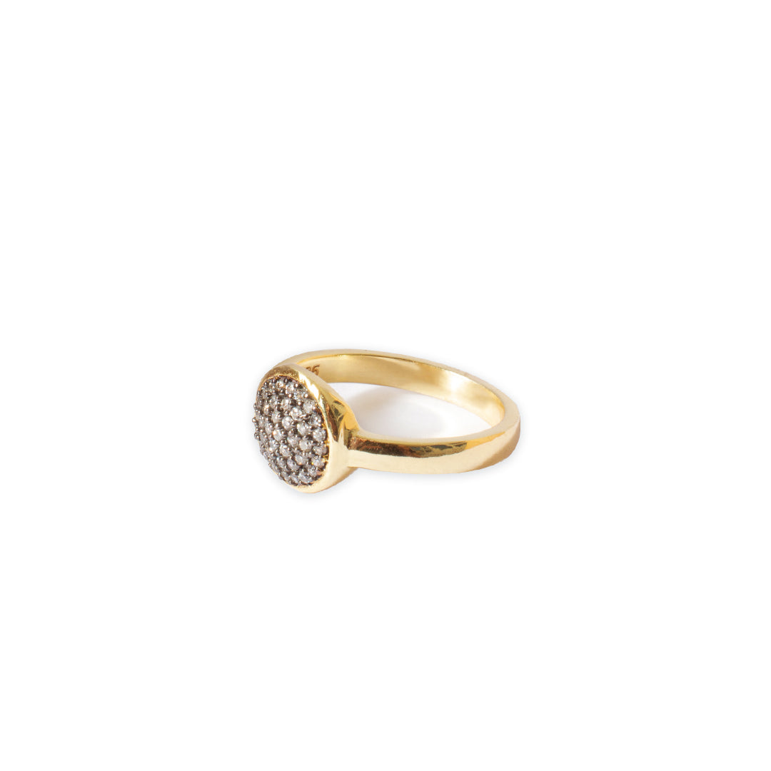 Rossy crystal gold ring | MEZI