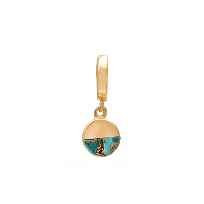 Rhia small charm gold hinge pendant