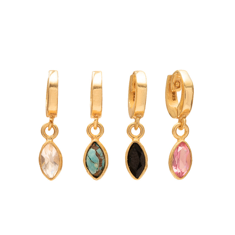 Louna diamond charm gold hinge pendant