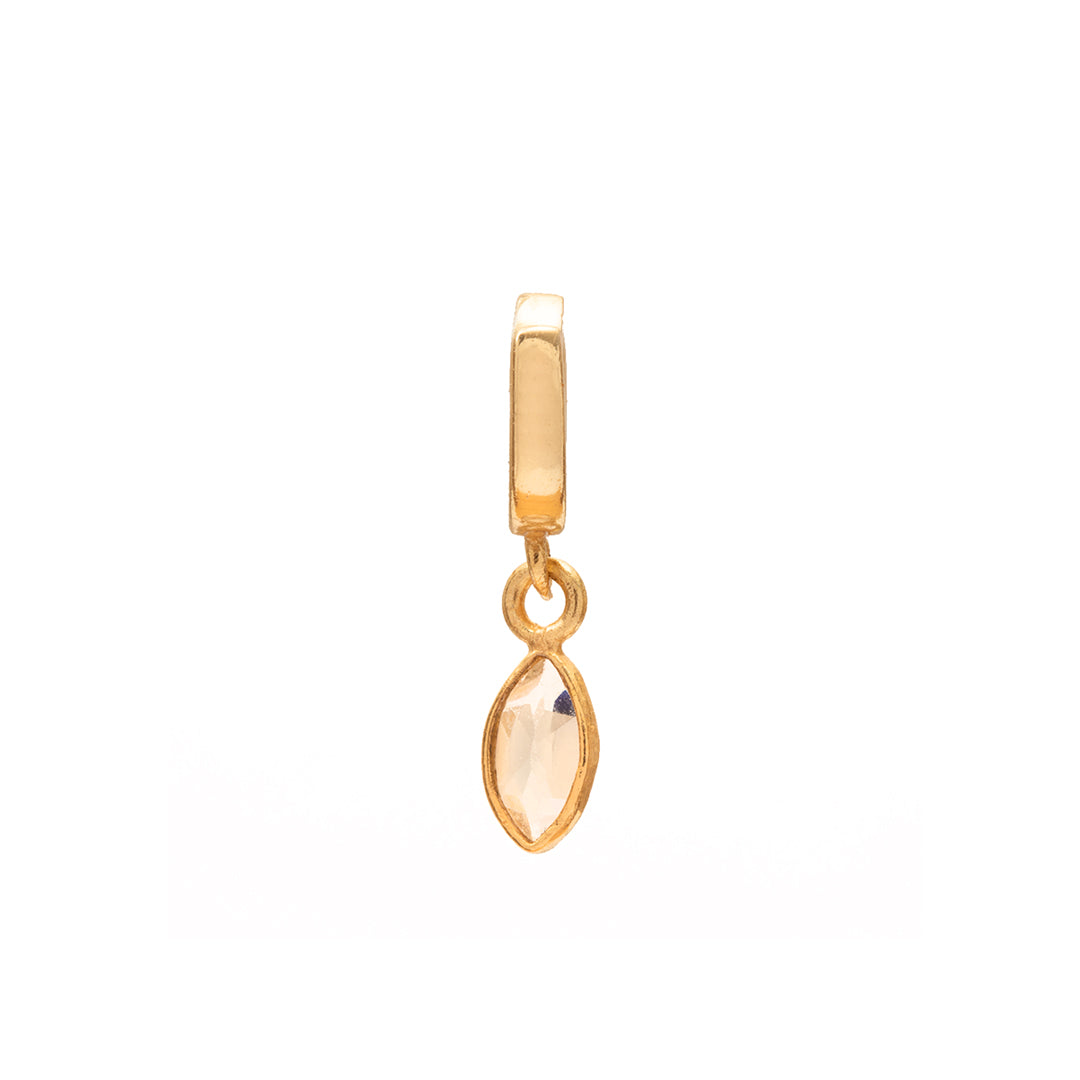 Louna diamond charm gold hinge pendant | MEZI