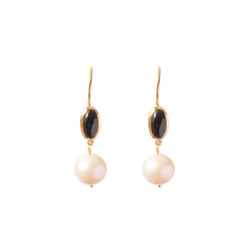 Ariel semi-precious freshwater pearl earrings