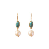 Ariel semi-precious freshwater pearl earrings