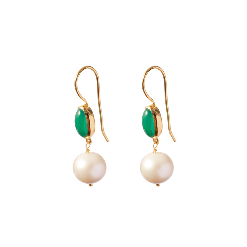 Ariel semi-precious freshwater pearl earrings