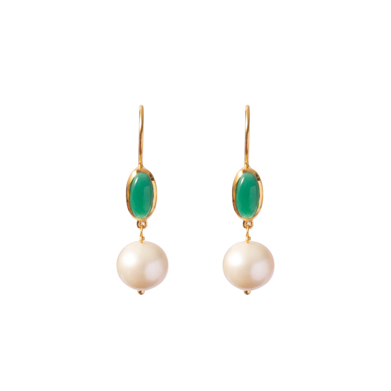 Ariel semi-precious freshwater pearl earrings