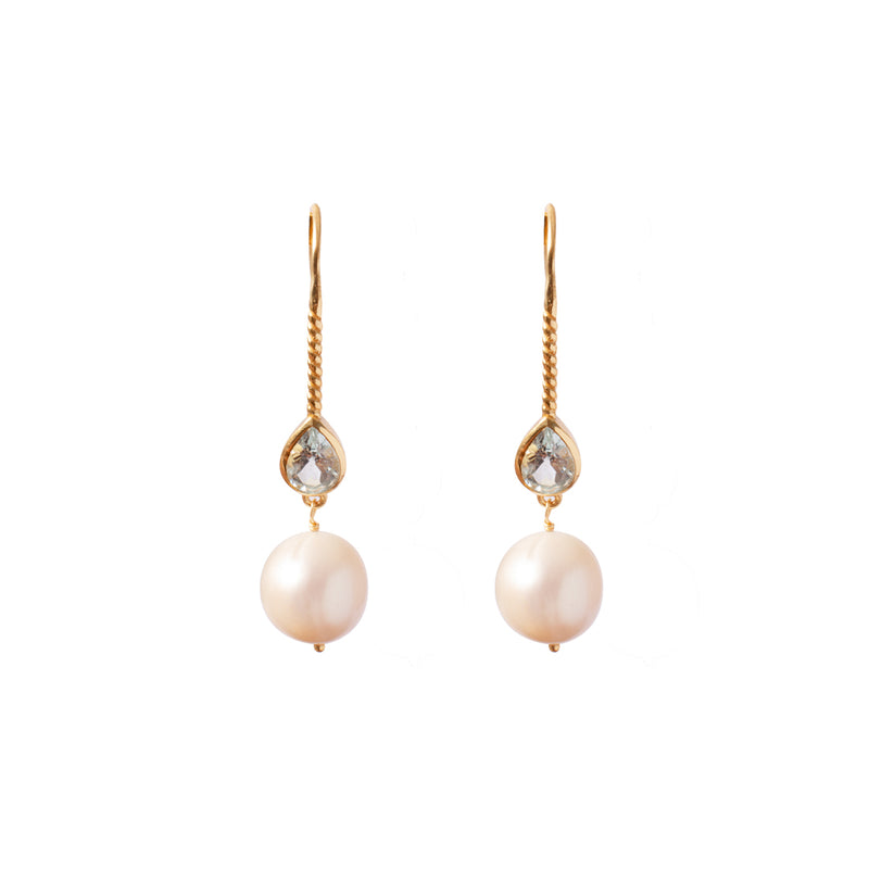 Bella semi-precious freshwater pearl earrings