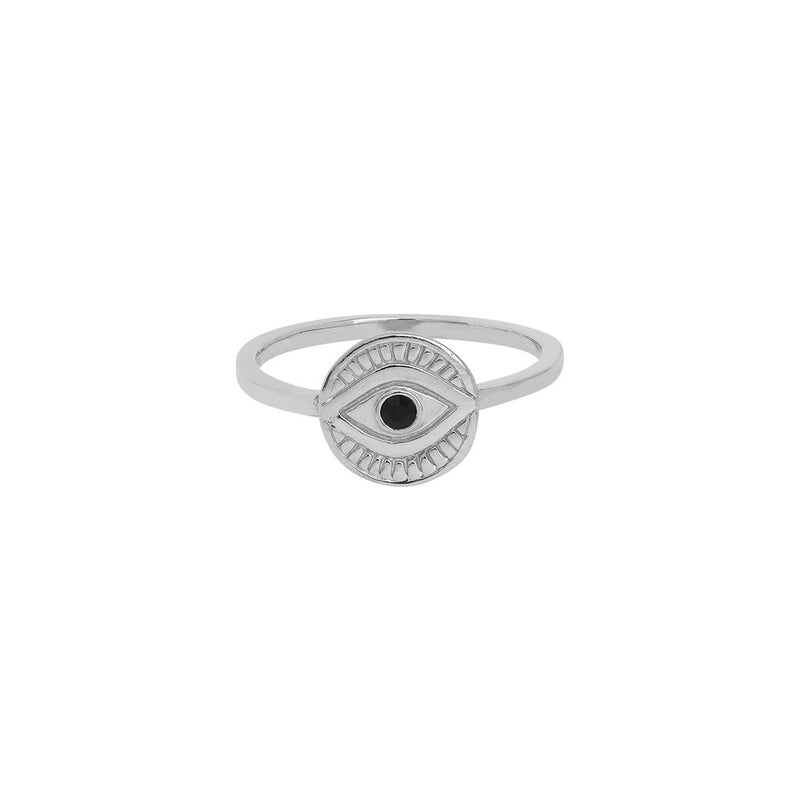 Evil eye round ring